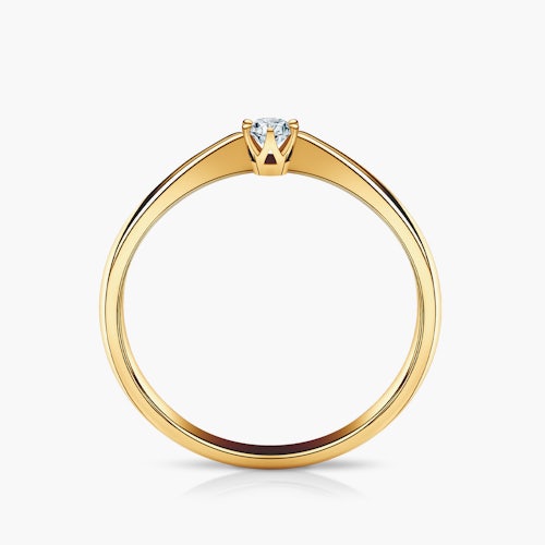 Pierścionek zaręczynowy SAVICKI: złoty, diament